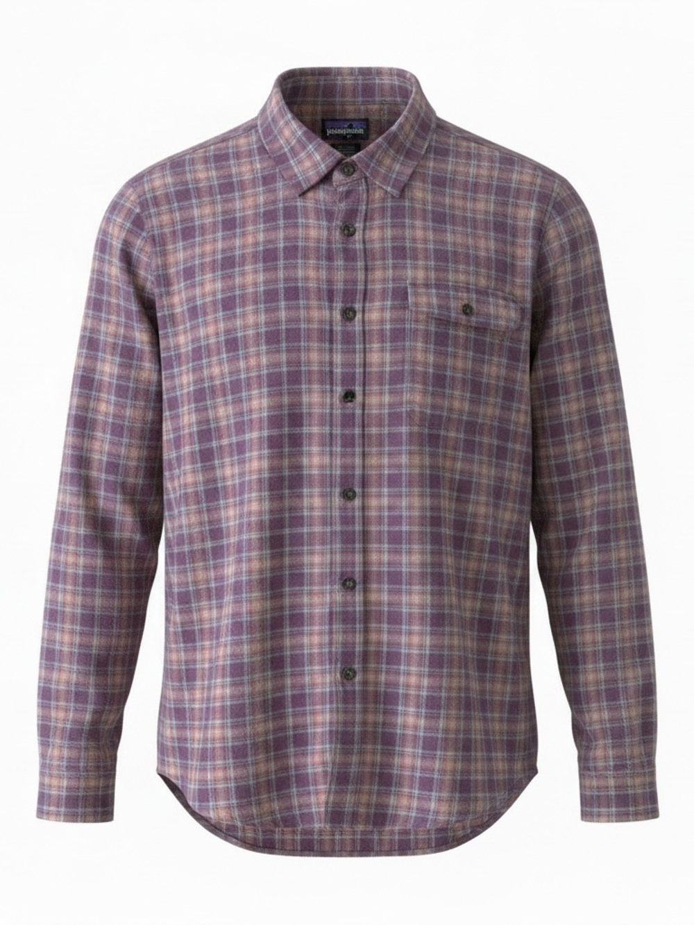 Patagonia Organic Cotton Flannel | Soft Pink Plaid Adventure Shirt L